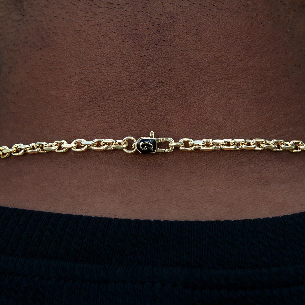 3.6mm Open Box Chain - Yellow Gold